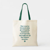 Tote Bag Bénédictions d'hiver (Dos)