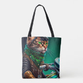 Tote Bag Bengal Chat conduire vélo St. Patrick's Day (Dos)
