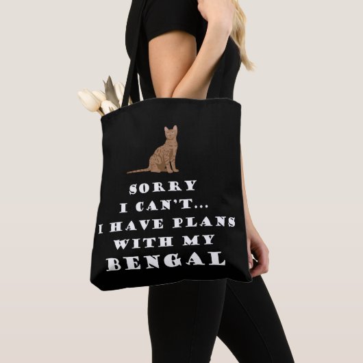 Tote Bag Bengale Chats Chat Cute Funny (De près)