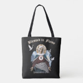 Tote Bag Béni dans la flamme - Design gothique (Dos)