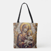 Tote Bag Béni Mère Marie et Bébé Jésus | Religoie (Dos)