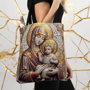 Tote Bag Béni Mère Marie et Bébé Jésus   Religoie