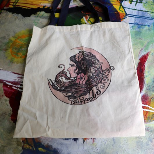 Tote Bag Béni Soit La Déesse Lune Art Pagan