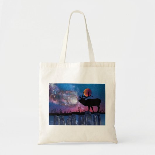 Tote Bag Berceau de la lune d'automne dans Antlers Canvas F (Devant)