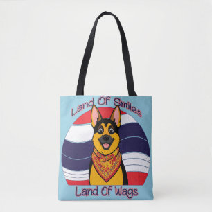Tote Bag Berger Allemand Au Pays Des Sourires Et Des Queues