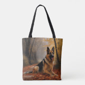 Tote Bag Berger allemand en automne Feuilles automne Inspir (Dos)