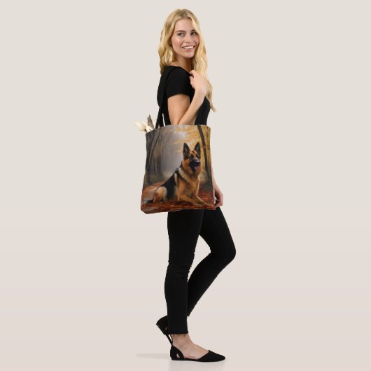 Tote Bag Berger allemand en automne Feuilles automne Inspir (Sur le modèle)