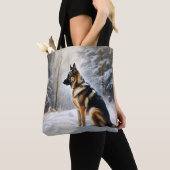 Tote Bag Berger Allemand Laisser Neige Noël (De près)