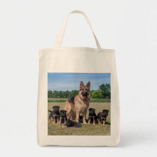 Tote Bag Berger Allemand Personnalisable avec des Chiots Ad