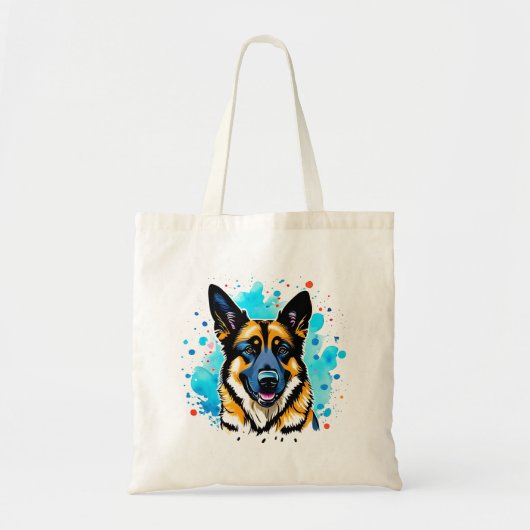 Tote Bag Berger allemand Splash (Devant)