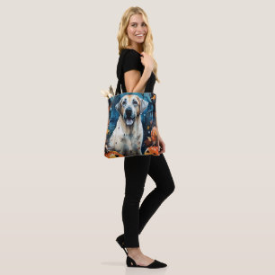 Tote Bag Berger Anatolien D'Halloween Avec Peur Citrouille