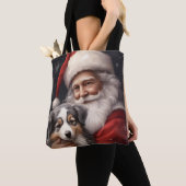 Tote Bag Berger australien avec Noël du Père Noël (De près)