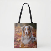 Tote Bag Berger australien en automne Leaves automne Inspir (Devant)