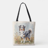 Tote Bag Berger Australien Merle Queue Longue (Dos)