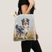 Tote Bag Berger Australien Merle Queue Longue (De près)
