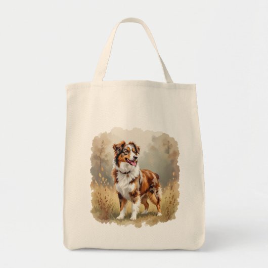 Tote Bag Berger Australien Red Merle Aussie (Devant)