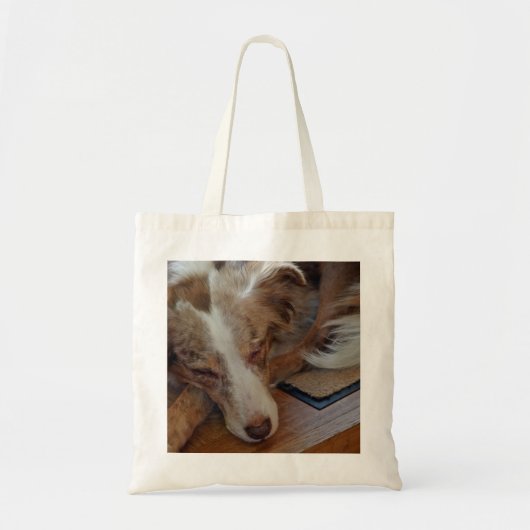 Tote Bag berger australien rouge merle dormir (Devant)