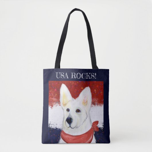 Tote Bag Berger Blanc Allemand (Devant)