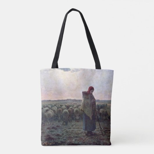 Tote Bag Bergère avec son troupeau, Jean-François Millet (Dos)