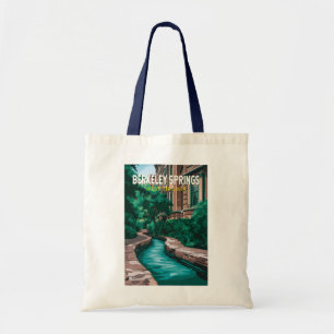 Tote Bag Berkeley Springs West Virginia Illustration Voyage