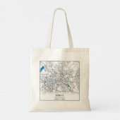 Tote Bag Berlin Deutschland Germany City Map Coordinates (Dos)