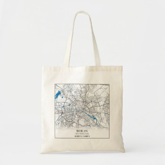 Tote Bag Berlin Deutschland Germany City Map Coordinates
