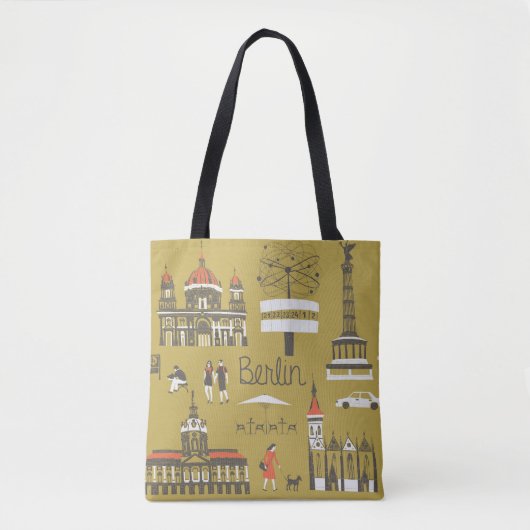 Tote Bag Berlin, Illustration Monumentale. (Devant)