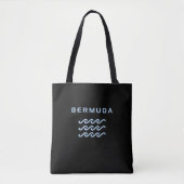 Tote Bag Bermudes Triple Ocean Waves Couleur foncée (Devant)