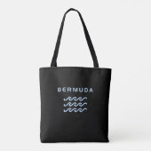 Tote Bag Bermudes Triple Ocean Waves Couleur foncée (Dos)