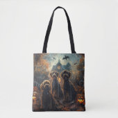 Tote Bag Bernedoodle Halloween nuit chien délice (Devant)