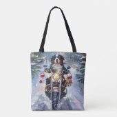 Tote Bag Bernese Mountain Dog équitation Moto Noël (Dos)