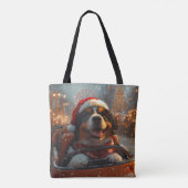 Tote Bag Bernois Mountain Dog Roller Dessous de verre Noël (Dos)