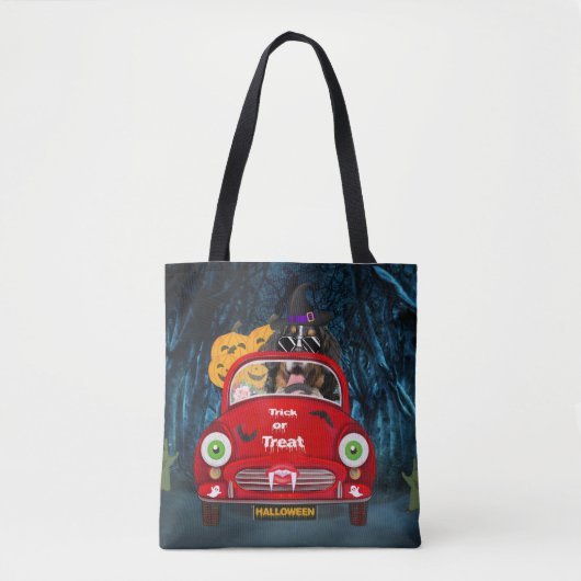 Tote Bag Bernois Mountain Dog voiture voiture effrayant Hal (Devant)