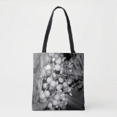 Tote Bag Berries En Nature Noire Et Blanche (Devant)