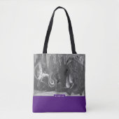 Tote Bag Berry&Grey, Abstract Art (Devant)