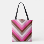 Tote Bag Berry Mocha Chevron (Dos)