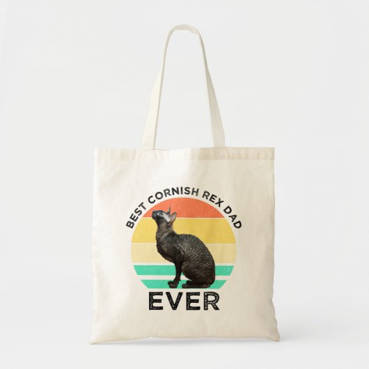 Tote Bag Best Cornish Rex Dad Ever (Devant)
