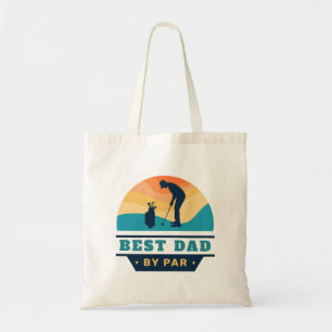 Tote Bag Best Dad By Par Retro Fête des pères Golf Lover