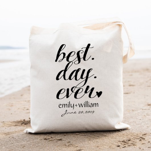 Tote Bag "Best Day Ever" Wedding Welcome bag,Wedding Favor