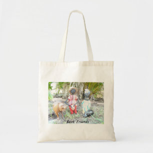 Tote Bag Best Friends African Dolls Jungle cadre