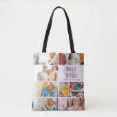 Tote Bag Best Mimi Ever Floral 7 Photo Collage (Devant)