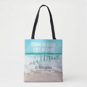Tote Bag Besties Beach Trip Destination personnalisée (Devant)