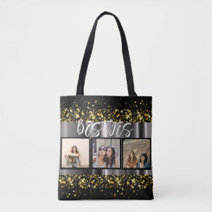 Tote Bag Besties Best Friends Photo Collage BFF Elegant