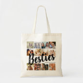 Tote Bag BESTIES, Collage de photos et noms | BFF (Devant)