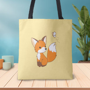 Tote Bag Beurre à regarder de la petite Fox mignonne