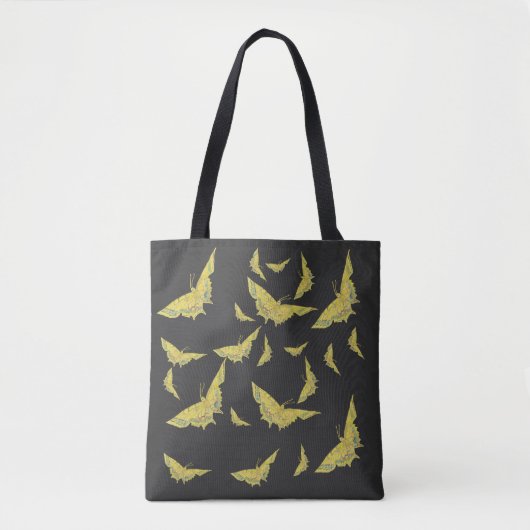 Tote Bag Beurre de l'Ancien Monde Jaune Noir (Devant)
