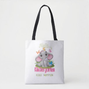 Tote Bag Beurre Eléphant jardin d'enfants Retour à l'école