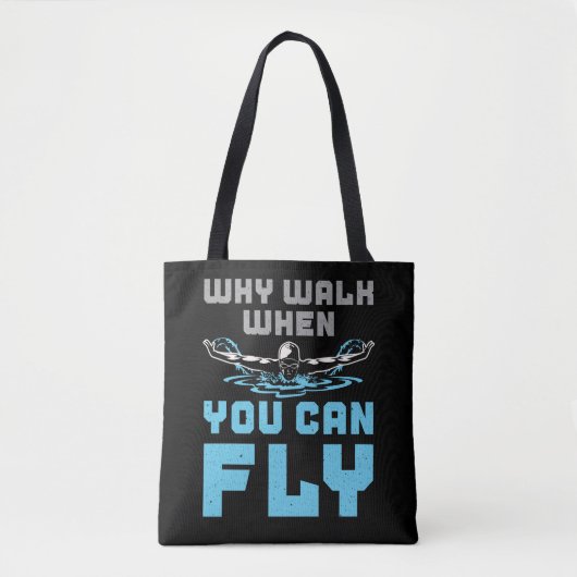 Tote Bag Beurre Pourquoi Marcher Quand Vous Pouvez Voler (Devant)
