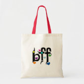Tote Bag bff ~ coeurs (Devant)