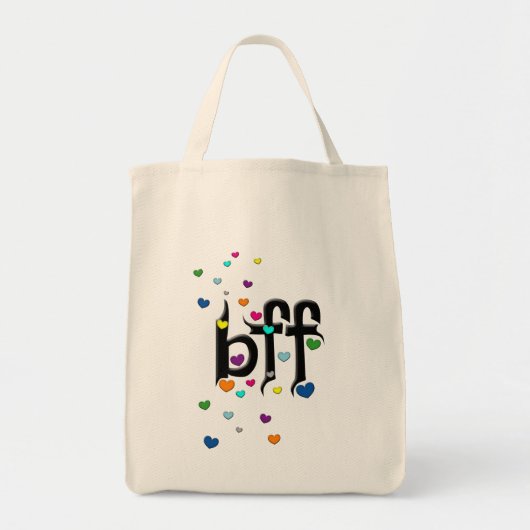Tote Bag bff ~ coeurs (Devant)